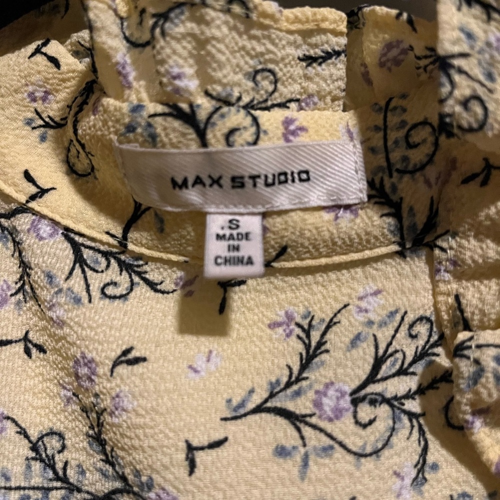Max Studio Yellow Floral Maxi Dress - Picture 3 of 3